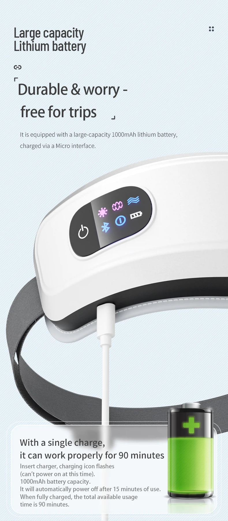 Low-Frequency Heated Eye Massager
