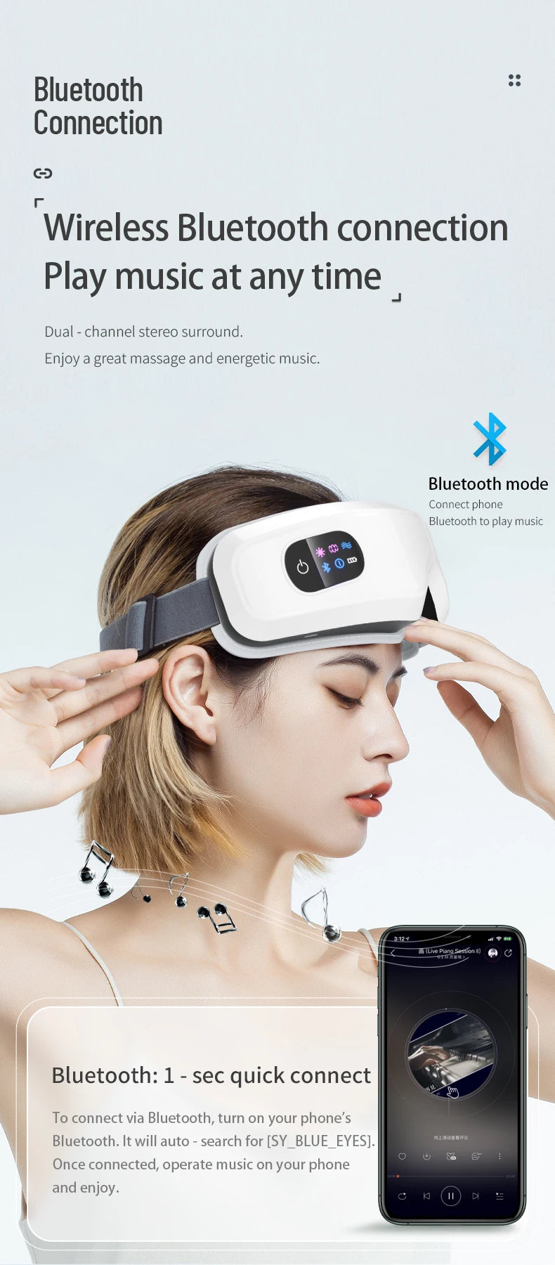 Low-Frequency Heated Eye Massager