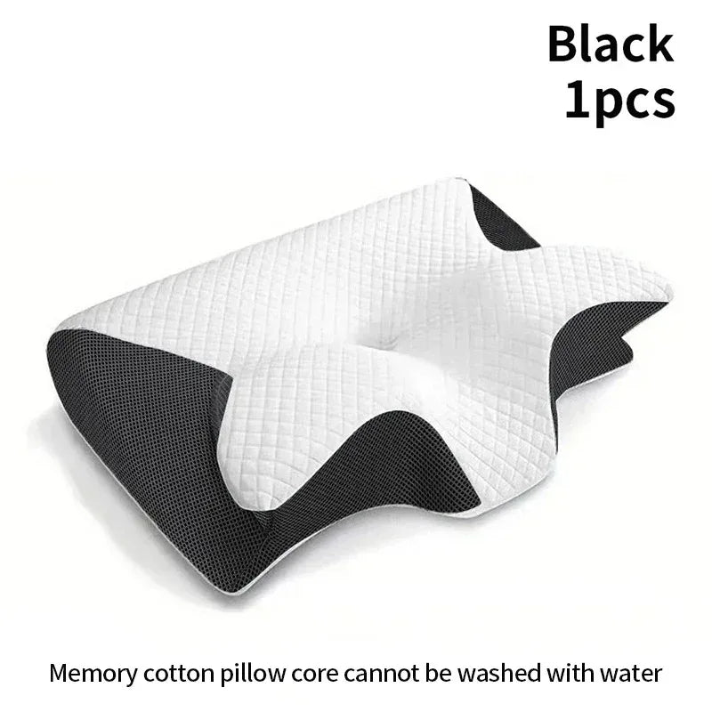 2-in-1 Ergonomic Memory Foam Neck Pillow