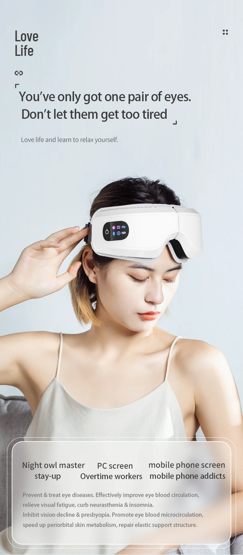 Low-Frequency Heated Eye Massager