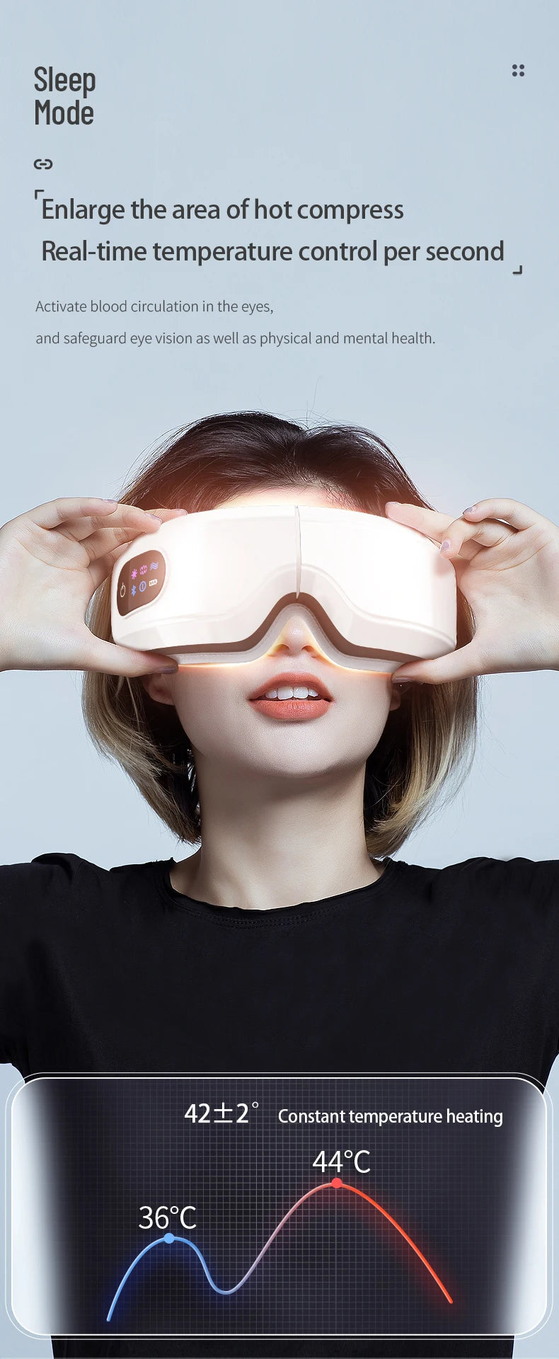 Low-Frequency Heated Eye Massager