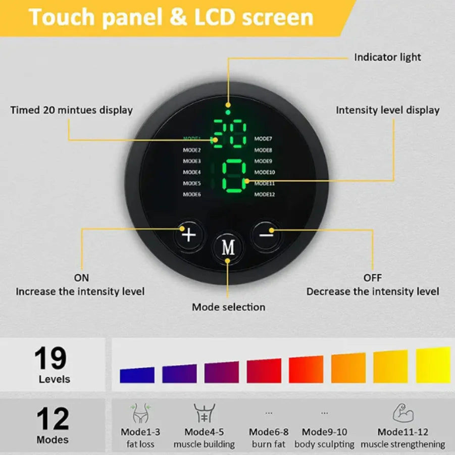 EMS Abdominal Muscle Massager Belt