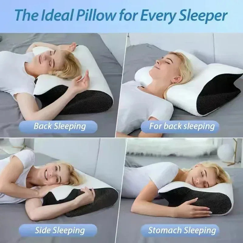 2-in-1 Ergonomic Memory Foam Neck Pillow